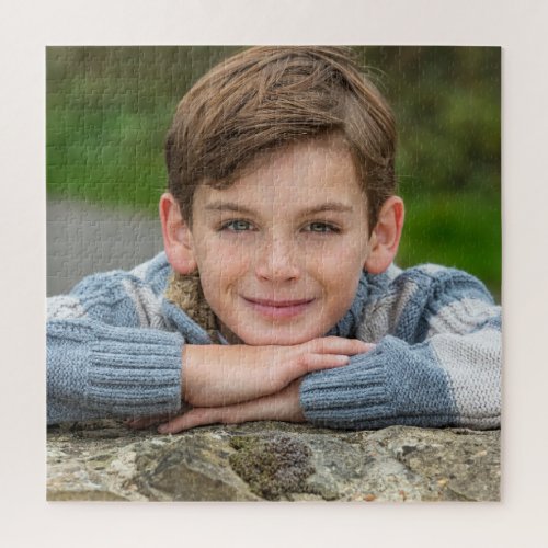 Create Your Own Son Photo Custom Pic Double Sided Jigsaw Puzzle