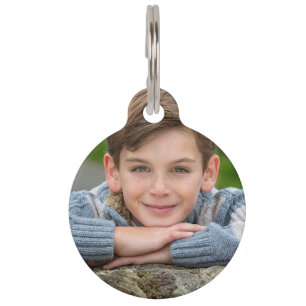Create Your Own Son Photo Custom Pic Double Sided Pet ID Tag