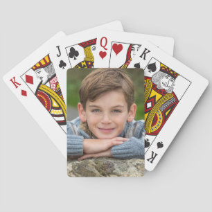 Create Your Own Son Photo Custom Pic Double Sided Poker Cards