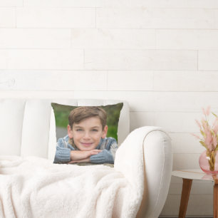 Create Your Own Son Photo Custom Pic Double Sided Throw Pillow
