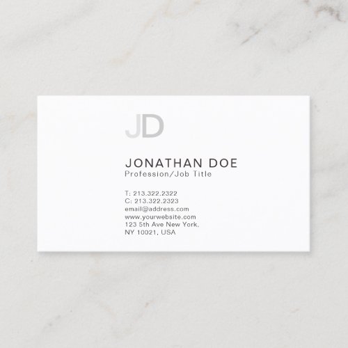 Create Your Own Sophisticated Modern Monogram Business Card