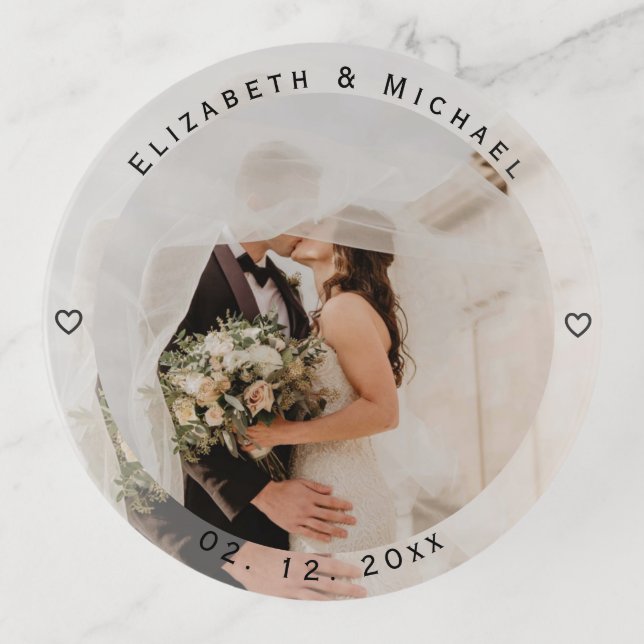 Create Your Own Special Memories Wedding Photo Trinket Tray (Front)