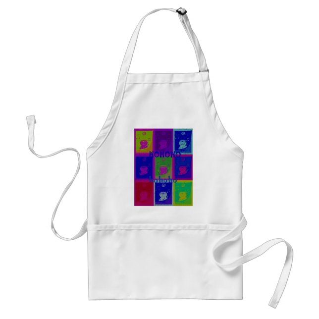 Create Your Own Special Santa HoHoho Pop Art  Adult Apron (Front)