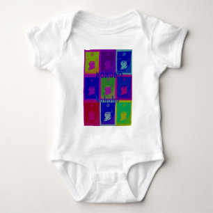 Create Your Own Special Santa HoHoho Pop Art  Baby Bodysuit