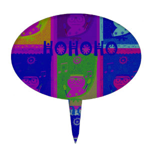 Create Your Own Special Santa HoHoho Pop Art Cake Topper