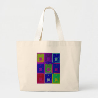 Create Your Own Special Santa HoHoho Pop Art Large Tote Bag