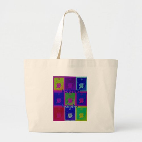 Create Your Own Special Santa HoHoho Pop Art  Large Tote Bag