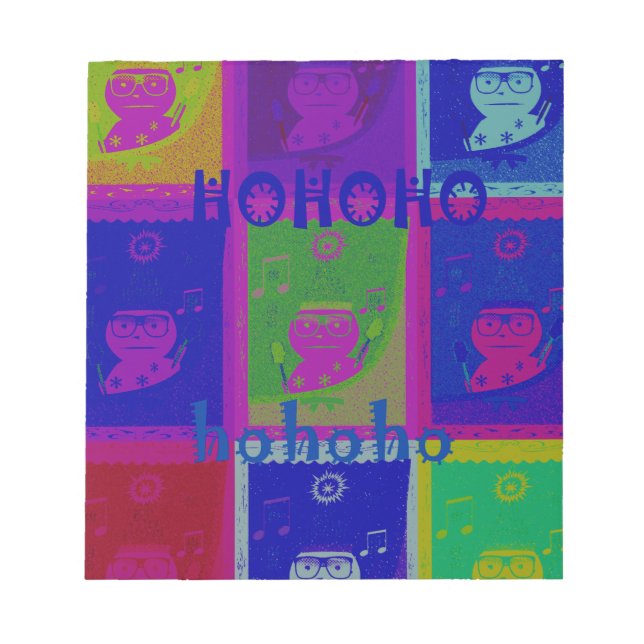 Create Your Own Special Santa HoHoho Pop Art  Notepad (Front)