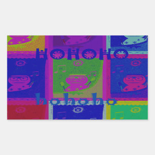 Create Your Own Special Santa HoHoho Pop Art Rectangular Sticker