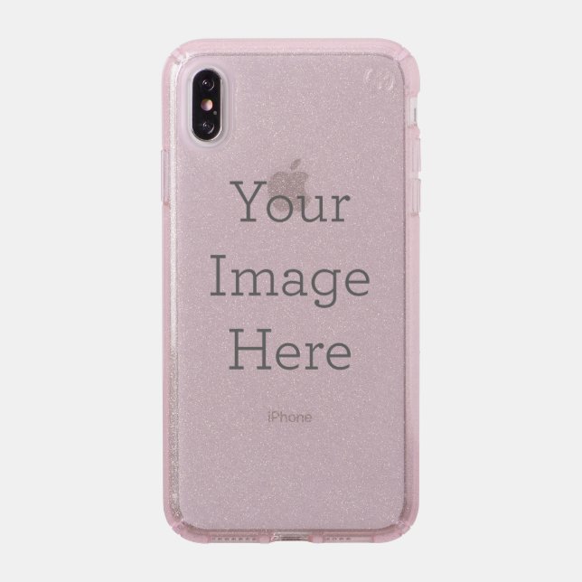 Speck Apple iPhone XS Max Presidio Glitter Pink (Front (Silver Phone))