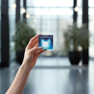 Create Your Own Spiritual Healing Hands Square Business Card