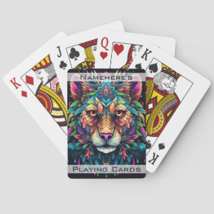 Create Your Own Spiritual Tribal Wolf Totem Animal Poker Cards