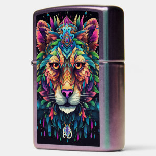 Create Your Own Spiritual Tribal Wolf Totem Animal Zippo Lighter