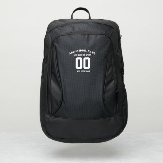 Create Your Own Sports Jersey Name Number Port Authority® Backpack - name brand backpack black
