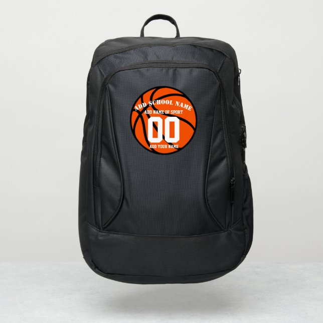 Create Your Own Sports Jersey Number Basketball Port Authority® Backpack (Front)