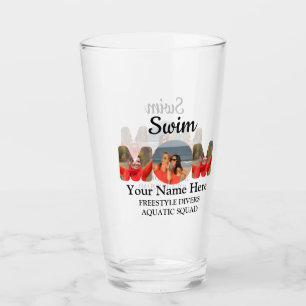 Create your own sports mom photo collage swim mom glass