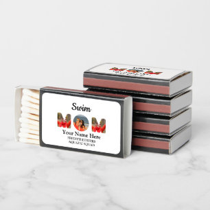Create your own sports mom photo collage swim mom matchboxes