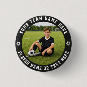 Create Your Own Sports Soccer Team Photo Button