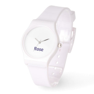 Create Your Own Sporty White Silicon Watch