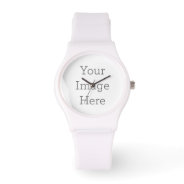 Create Your Own Sporty White Silicon Watch at Zazzle