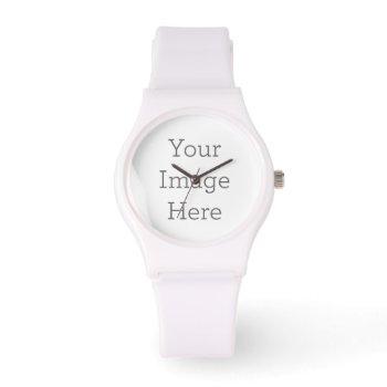 Create Your Own Sporty White Silicon Watch by zazzle_templates at Zazzle
