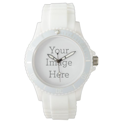 Create Your Own Sporty White Silicon Watch