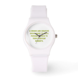 Create Your Own Sporty White Silicon Watch
