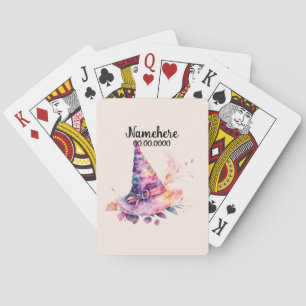 Create Your Own Spring Rainbow Witch Hat Leaves Poker Cards