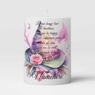 Create Your Own Spring Rainbow Witch Hat Rose Pillar Candle