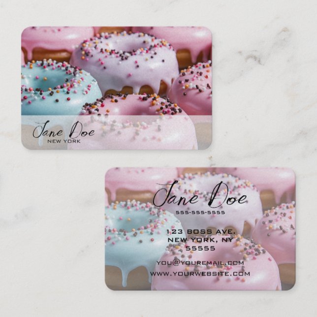 Create Your Own Sprinkle Donuts Business Card (Front/Back)