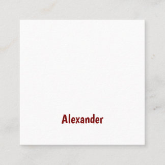 Create Your Own Square Business Card