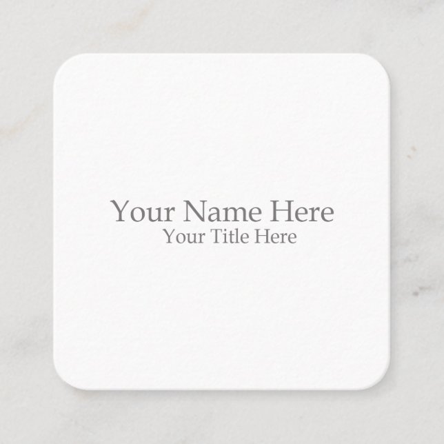 Create Your Own Square Business Card (Front)