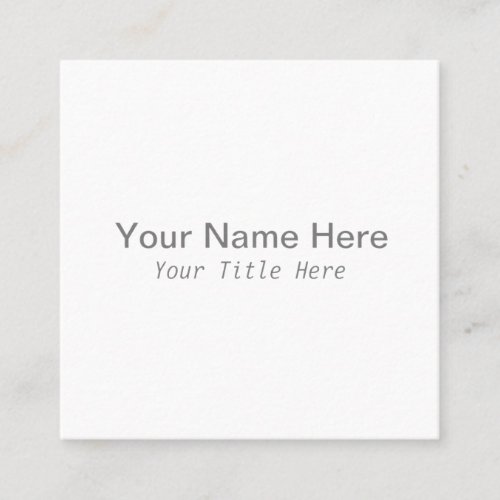 Create Your Own Square Business Card