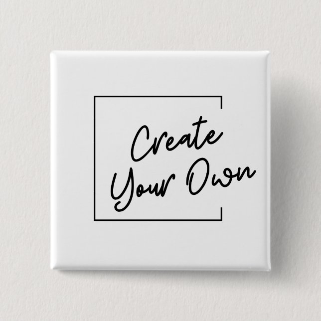 Create Your Own square Button (Front)