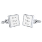 Create Your Own Square Cufflinks, Silver Plated