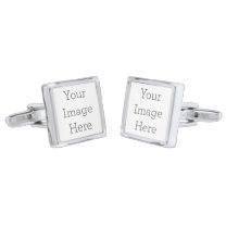 Create Your Own Square Cufflinks, Silver Plated Cufflinks