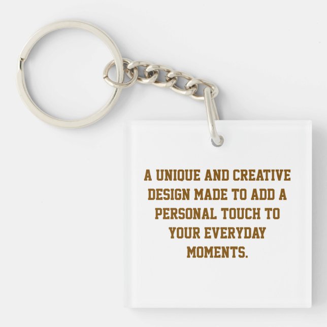 Create Your Own Square Double-sided Keychain (Front)