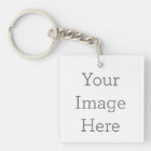 Create Your Own Square Double-sided Keychain