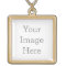 Create Your Own Square Gold Plated Necklace