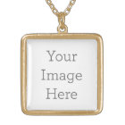 Create Your Own Square Gold Plated Necklace