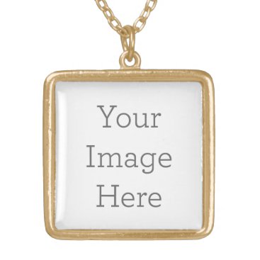 Create Your Own Square Gold Plated Necklace