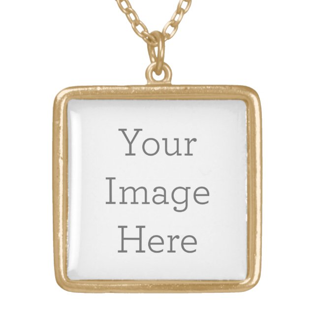 Square Necklace, Gold Plated (Front)