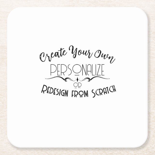 Create Your Own Square Paper Coaster (Front)