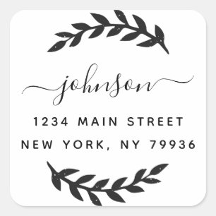 Create Your Own Square Return Address Square Sticker
