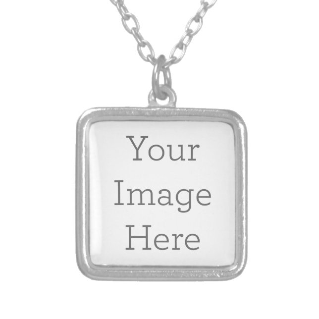 Square Necklace, Silver Plated (Front)