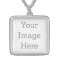 Create Your Own Square Silver Plated Necklace