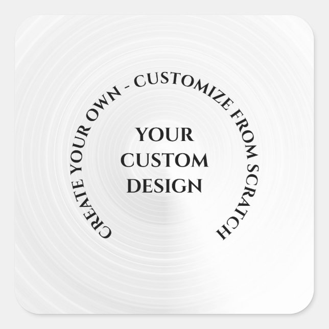 Create Your Own Square Sticker (Front)