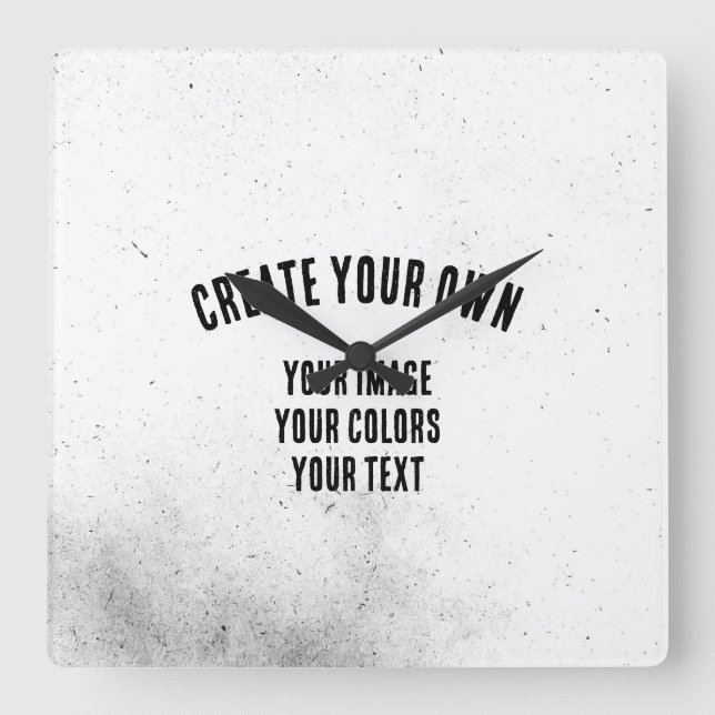 Create Your Own Square Wall Clock (Front)