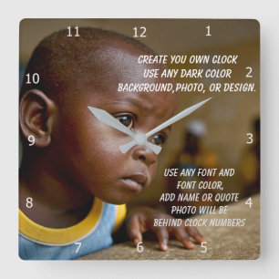 CREATE YOUR OWN SQUARE WALL CLOCK