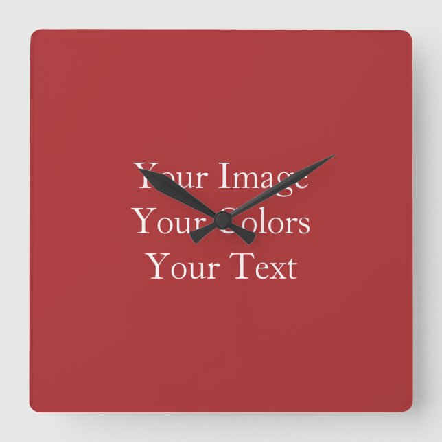 Create Your Own Square Wall Clock (Front)